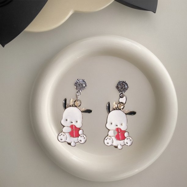 Cross-border Cyber Celebrity Sanrio Cartoon Earrings Cute Kulomi Meruti 925 Silver Pin Earrings Student Girl's Ears