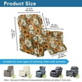 thumbnail image 7 of Jiueut Sunflower Daisy Pattern Recliner Chair Slipcover, 4 Pieces Soft Reclining Chair Covers Stretchable Sofa Slipcover with Anti-Slip Straps, 7 of 7