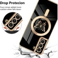thumbnail image 4 of for Samsung Galaxy S21 5G Phone Case Luxury Plating Cute Butterfly Small Pattern Case Full Camera Protection Soft Silicone Shockproof Bumper Cover (Black), 4 of 6