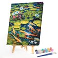 thumbnail image 2 of Kit de pintura al óleo de carpa de estanque de loto por números, pintura acrílica DIY sobre lienzo Sywqhk Decoración hogareña, 2 of 9