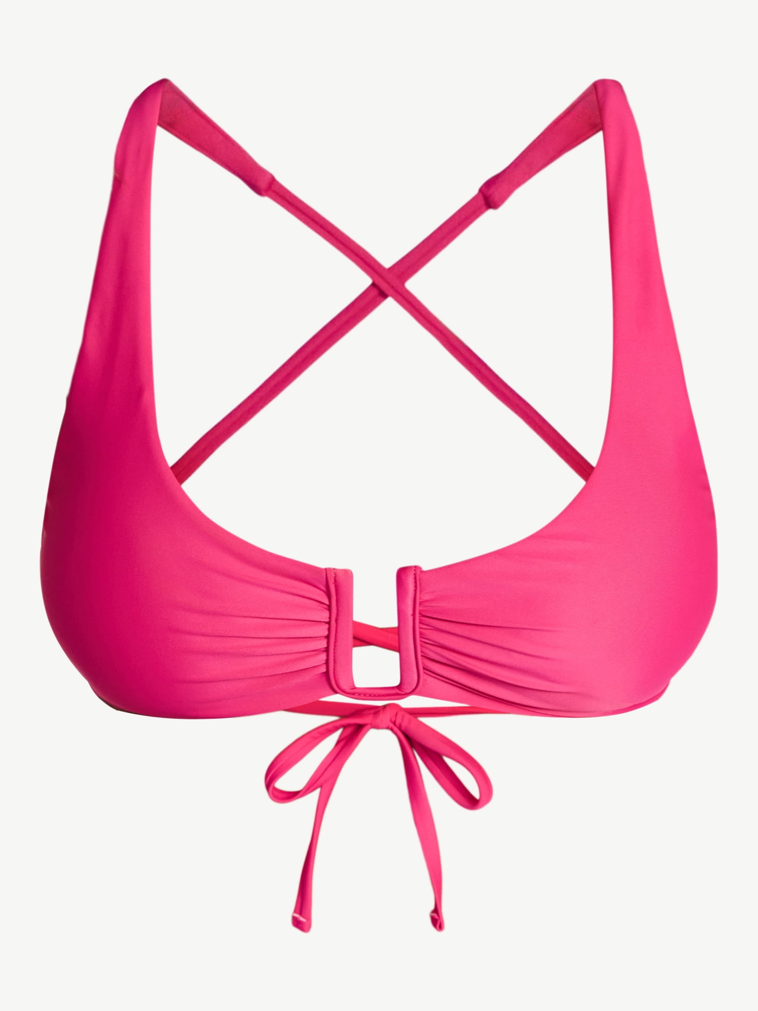 Time and Tru Women's and Women's Plus Size Square Wire Bikini Top, Sizes XS-3X