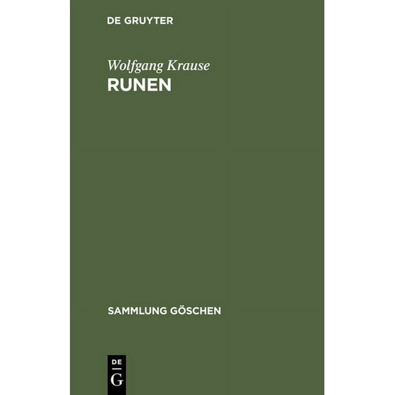 Sammlung Göschen Runen, Book 2810, (Hardcover)