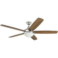 thumbnail image 2 of Prominence Home Ashby 52'' Chrome Contemporary Tri Mount Indoor Ceiling Fan, 2 of 7