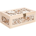 thumbnail image 3 of Lasercut Wood Box with Flower Motif: 10.5 inches, 3 of 3