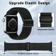 thumbnail image 4 of iWatch Bands iPhone Watch Bands for Women Men 38mm 40mm 41mm 42mm 44mm 45mm 49mm,Nylon Elastic Straps Wristbands for iWatch Series 9 8 7 6 SE 5 4 3 2 1 Ultra 2 1, 4 of 8