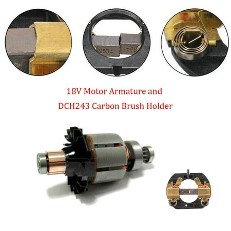 

2pcs/set For DeWalt 18V Motor Armature and Brush SDS Hammer Drill for DCH243 DCH253