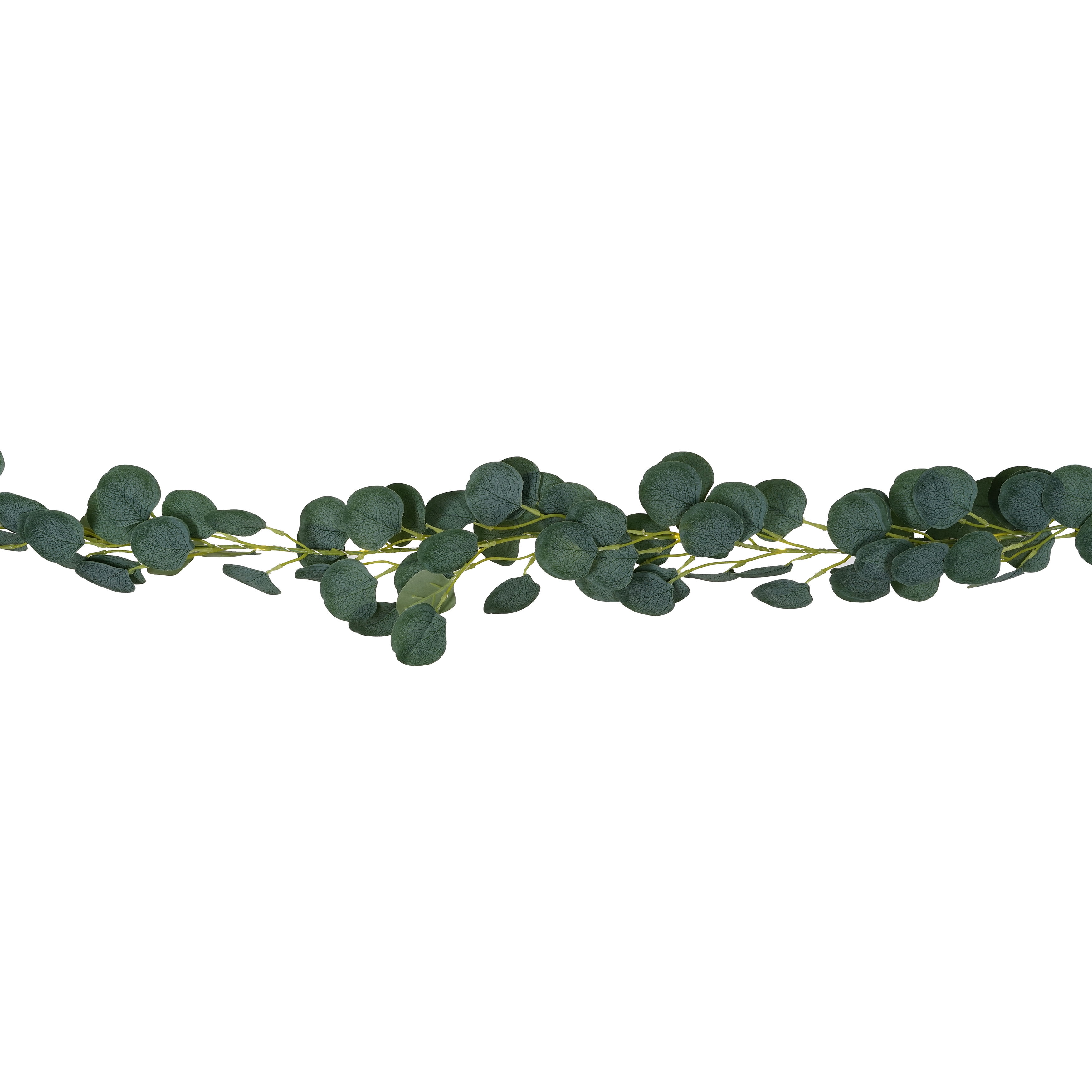 Mainstays 7-Foot Leafy Garland LED String Lights, Eucalyptus Leaf Shape, Green Finish