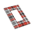 thumbnail image 3 of ZICANCN Outlet Covers Wall Plate, Red Black Modren Stripe Plaid Light Switch Cover Decorative, Duplex Toggle Combo 1-Gang, 3 of 9