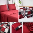 thumbnail image 2 of Beartech 6 Piece Comforter Set Twin Size Red Black Plaid Comforter Bedding Bed in a Bag with Comforter, 2 of 6