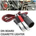 thumbnail image 4 of 12V Battery Clip To Car Cigarette Lighter Female Socket Adapter Cable Clamp N6R9, 4 of 5