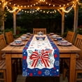 thumbnail image 1 of Independence Day Themed Table Runner Flag And Star Patterns Placemat Holiday Party Table Decoration Table Runner, 1 of 6