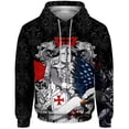 thumbnail image 2 of Sudadera con capucha para hombre de otoño, sudadera con capucha con estampado templario y espartano, sudaderas para hombre, sudaderas con capucha, sudadera con capucha holgada de moda, ropa para hombr, 2 of 5