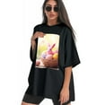 thumbnail image 3 of Plus Size Shirt for Women Black Tops for Women Short Sleeves Shirt for Women Easter T Shirt Crewneck Shirt for Women XL, 3 of 5