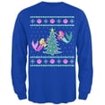 thumbnail image 1 of Mermaid Tree Ugly Christmas Sweater Mens Long Sleeve T Shirt, 1 of 1