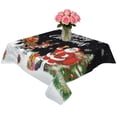 thumbnail image 2 of Black Christmas Table Cloth Waterproof Tablecloths, Santa Elk Gifts Snowflake Winter Xmas Tree Tablecloth Dining Table Cover for Kitchen Party Tabletop Outdoor, Square Tablecloth 54x54 Inch, 2 of 9