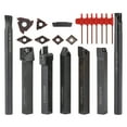 thumbnail image 1 of FlyFlise 12mm Multifunctional Shank Lathe Turning Tool Holder Boring Bar With Solid Carbide Insert Wrench, 1 of 8