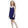 thumbnail image 3 of AUNVITO Girls Backless Sleeveless Strappy Plaid Dress with Pockets, 3 of 5