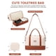 thumbnail image 2 of Bolsa de viaje Focdod Travel Weekender para mujer, beige y marrón, 2 of 6