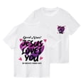 thumbnail image 1 of LUOGENLI T-Shirt pour Filles T-Shirt Décontracté à Manches Courtes Imprimé Col Rond Haut Confortable Maxi Tops Petite Blanc 4-5 Ans, 1 of 4