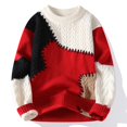 thumbnail image 2 of Suéteres coreanos Harajuku para hombre, suéteres gruesos y cálidos para Navidad para hombre, moda Otoño Invierno 2024, suéter de lana de lujo de alta gama para hombre, 2 of 4