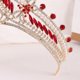 thumbnail image 2 of Nvzi Tiara para novia, diadema de princesa, corona nupcial, joyería para el cabello con diamantes de imitación de cristal, decoración para cumpleaños, graduación, fiesta de disfraces (rosa), 2 of 4