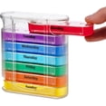 thumbnail image 1 of Weekly Pill Organizer Four TimesaDay of Dispensers with Stackable AM/PM Compartments, 1 of 9