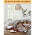 thumbnail image 5 of 13 Inch Round Placemats Set of 6, Red Plaid Truck Christmas Non Slip Heat Insulation PP Table Mats, Xmas Tree Snowflake Gifts Winter Washable Place Mats for Kitchen Dining Party Table Decor, 5 of 7