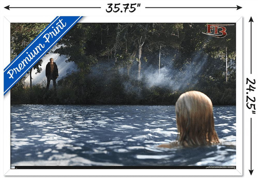 Friday the 13th - Landscape Wall Poster, 22.375" x 34", Framed