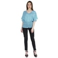 thumbnail image 2 of Moomaya Printed Batwing Tops For Women V-Neck Summer Casual Blouse Fashion Tunic, 2 of 8