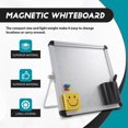 thumbnail image 4 of Small Desktop Dry Erase Board Portable Small Magnetic Double Sided Whiteboard Easel for Kids to Do L, 4 of 5