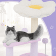 thumbnail image 4 of Magshion 33" Cat Tree for Indoor Cats with Sisal Scratching Posts, Top Perch, and Cat Cave, Purple, 4 of 9