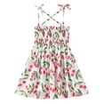 thumbnail image 2 of EYIIYE Bambin Fille Floral Casual Robes Bretelles Sans Manches Robe de Soleil, 2 of 9