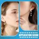 thumbnail image 4 of Accesorios para aretes de corazón chapados en oro de 18 quilates, 20 piezas de latón con pasador y 30 piezas de cierres plateados con forma de corazón., 4 of 9