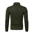thumbnail image 3 of Lolmot Men's Turtleneck Long Sleeve Shirts Solid Colour Stretch Slim Fit Bottoming Tops Autumn Winter Blouse, 3 of 4
