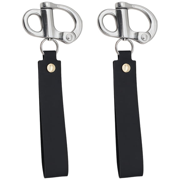 Fixed Spring Snap Hook Heavy Duty Stainless Steel 316 Automatic Locking Belt Style 2 Pack 2 Inch