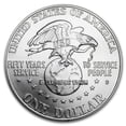 thumbnail image 2 of 1991-D USO $1 Silver Commem BU (w/Box & COA), 2 of 3