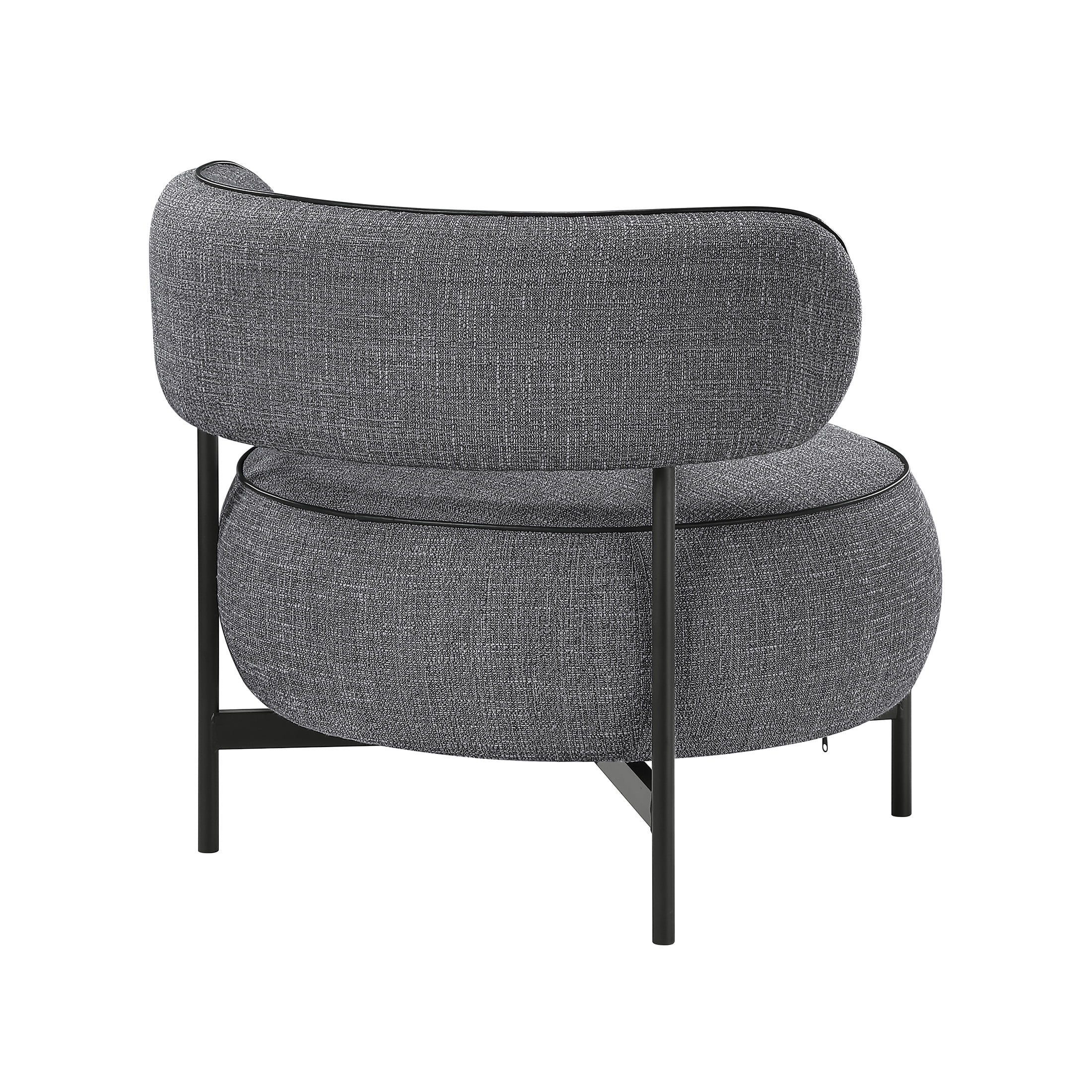 OakvillePark Varn Contemporary Chenille Swivel Chair, Gray