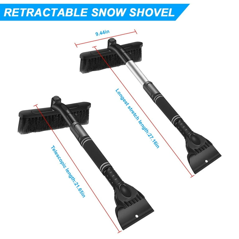 Car Snow Scraper and Brush, 46.5” Car Snow Brush Extendable 3 in 1 Snow  Removal Brush Kit, Car Snow Brush and Ice Scraper for SUV Auto Truck  Windshiel for Sale in Alhambra, CA - OfferUp