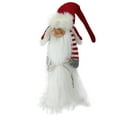 thumbnail image 3 of 24" Traditional Christmas Slim Santa Gnome with White Fur Suit and Red Hat, 3 of 5