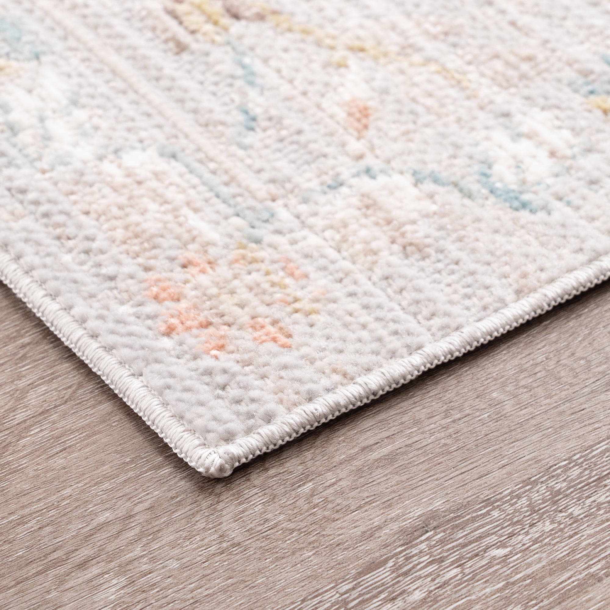 Crestwood Traditional Oriental 2x3 Gray and Aqua Polyester Indoor Area Rug, 2' x 3'