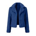 thumbnail image 5 of Msgweeeg Womens Light Jacket Short Cropped Jacket Long Sleeve Collar Pockets Plush Warm Tops Winter Cozy Outerwear Women's Fall Fashion XS-XL, 5 of 7