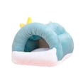 thumbnail image 2 of Nido de hámster semicerrado, linda cueva para mascotas, cama para chinchillas, conejillos de indias, ratones Azul claro, 2 of 8