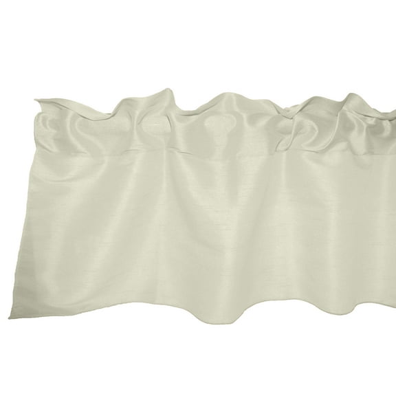 Faux Silk Dupioni Window Valance 56 Inch Wide Ivory
