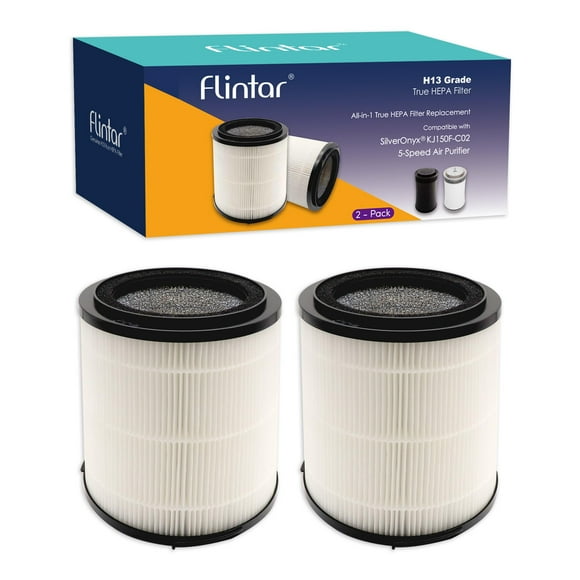 Filtro purificador de aire Flintar H13 True HEPA, paquete de 2 unidades SilverOnyx