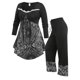 thumbnail image 1 of Conjunto Camiseta Talla Extra Estampado Tribal y Pantalones Rosegal  Pijamas y Batas Tallas Grandes, 1 of 5