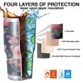 thumbnail image 7 of 30oz Pioneer Flower Tumblers Stainless Steel Tumbler with Lid and Straw,Vacuum Insulated Double Wall Travel Tumbler Cups Mug with Cleaning Brush for Coffee,Tea, 7 of 7