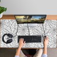 thumbnail image 4 of Long Mouse Pads for Desk,Halloween Spider Web Pattern Desk Mats on Top Of Desks, Desk Mouse Pad Extra Large with 3mm Non-Slip Base and Stitched Edge for Gaming,Office,Work,Home 47.3x23.6in, 4 of 5