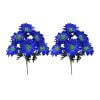 DefiDgd Faux Peonies Flowers Branch,Silk Peonies Bouquets Vintage Flower Picks for Vase Floral Arrangements Table Centerpiece Wedding Home Decor(Blue)
