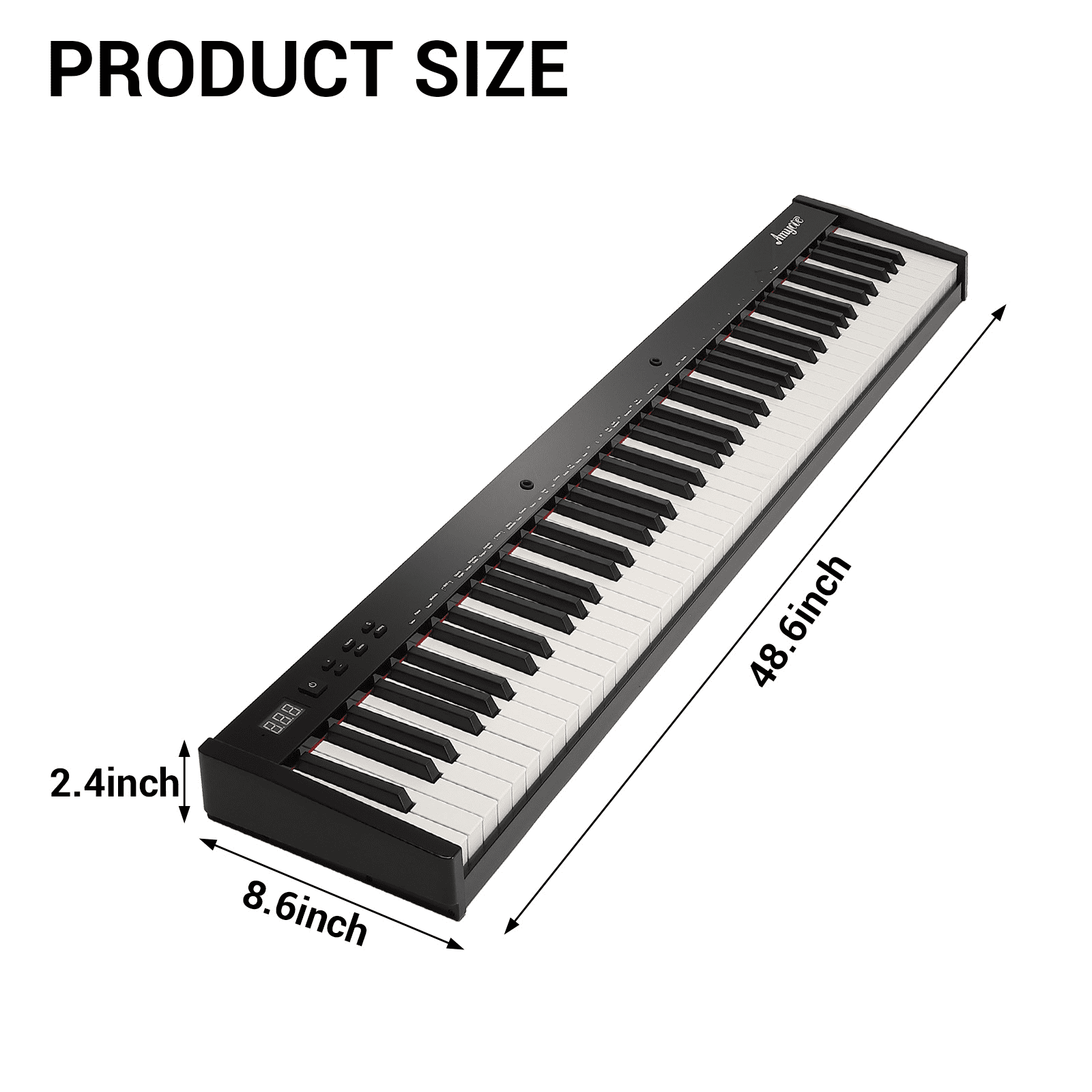 88-Key Weighted Action Digital Piano with Sustain Pedal and Power Supply