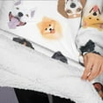 thumbnail image 3 of Oversized Wearable Blanket Hoodie,Cartoon Dog Sherpa Blanket Hoodie with Super Pockets,Super Warm Fuzzy Pullover for Women & Men, 3 of 6